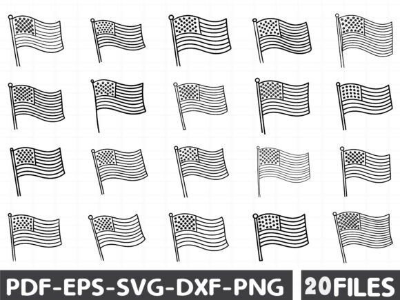 4th of July Flag SVG for Graphics and Illustrations