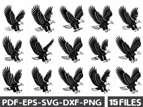 Brushstroke Patriotic American Eagle Graphics