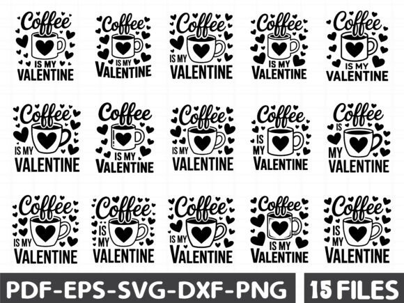 Coffee is My Valentine Fun Leopard Graphics