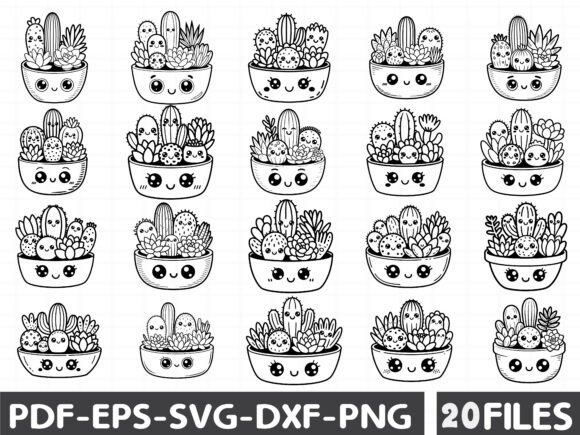 Cute Cacti and Succulent Pack Graphics