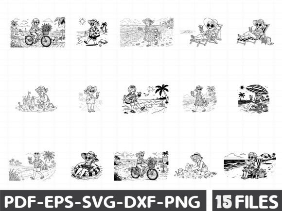 Fun Summer Grandma Clipart