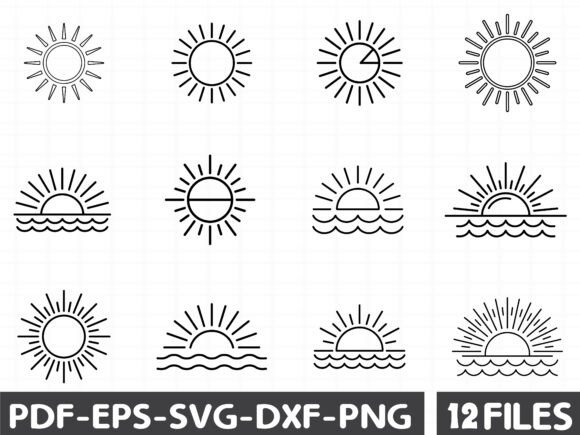 Hand Drawn Sunburst Graphics for Modern Editorial Design