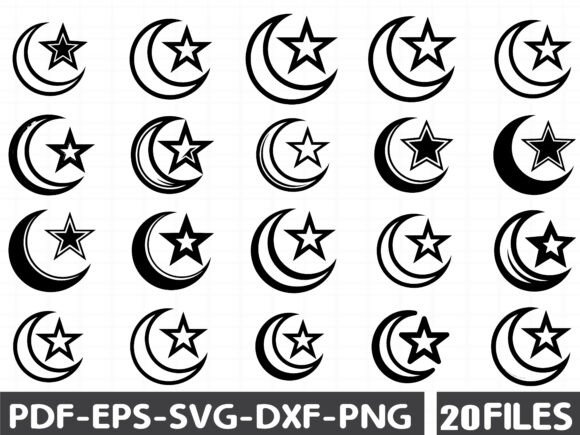 Moon and Stars Graphics for Creative Projects