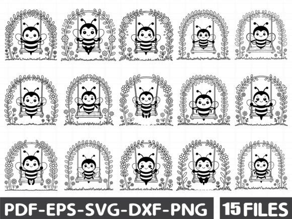 Spring Bee Clipart Bundle Graphics for Local Branding