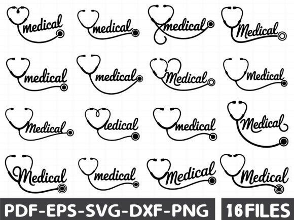 Stethoscope Heart SVG for Medical Branding