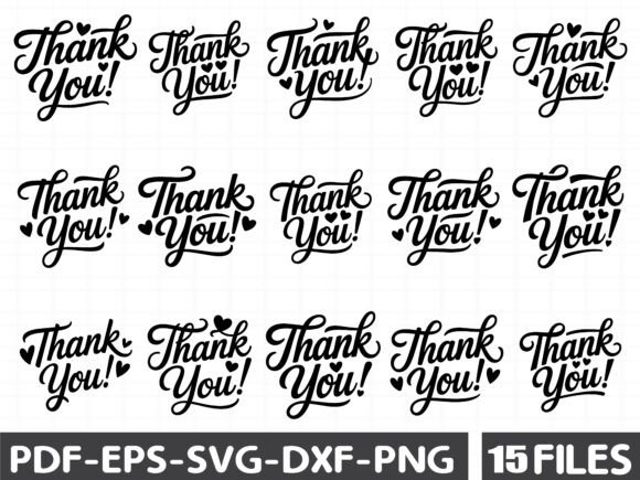 Thank You SVG Bundle Graphics for Real Publishing