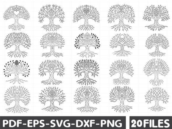 Tree SVG Tree of Life Bundle Graphics for Crafting